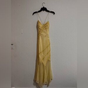Vintage do you love me yellow beaded dress!!